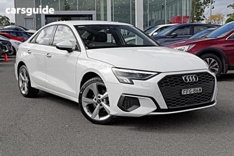 White 2024 Audi A3 Sedan 35 Tfsi Mhev