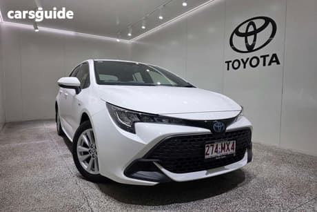 White 2025 Toyota Corolla Hatchback Ascent Sport Hybrid