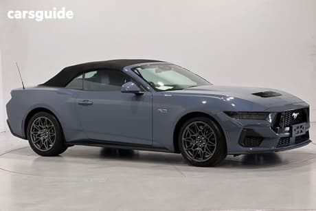 Blue 2025 Ford Mustang Convertible Gt 5.0 V8