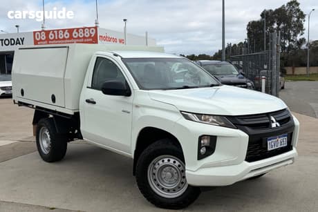 White 2019 Mitsubishi Triton Cab Chassis Glx (4X4)