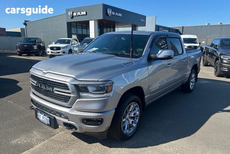 Silver 2024 RAM 1500 Crew Cab Utility Laramie Sport Rambox Mhev