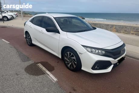 White 2019 Honda Civic Hatchback 50 Years Edition