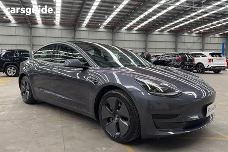 Grey 2021 Tesla Model 3 Sedan Standard Range Plus Rwd
