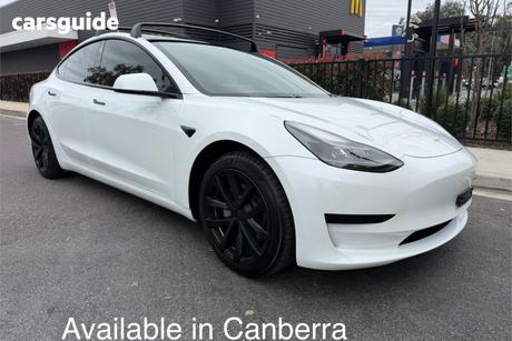 White 2021 Tesla Model 3 Sedan Standard Range Plus Rwd