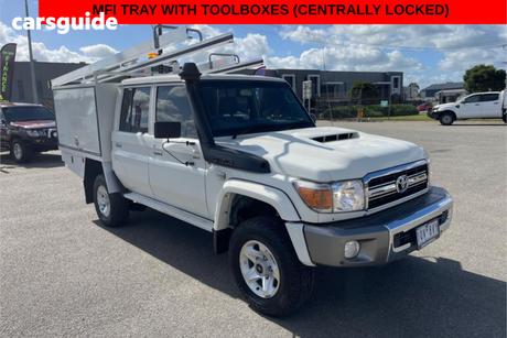 White 2019 Toyota Landcruiser Double Cab Chassis Gxl (4X4)