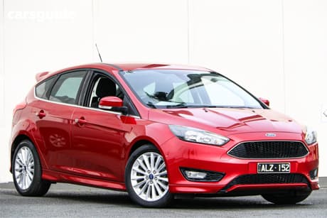 Red 2016 Ford Focus Hatchback Sport