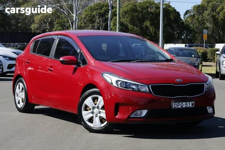 Red 2017 Kia Cerato Hatchback S