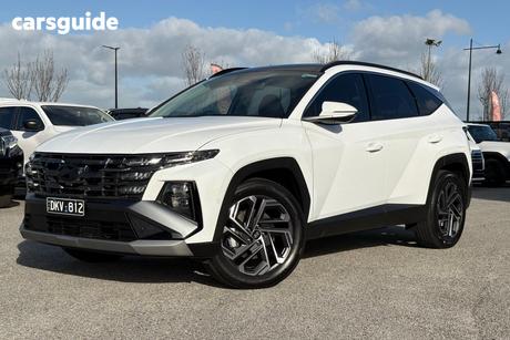 White 2024 Hyundai Tucson Wagon Elite Hybrid (Awd)
