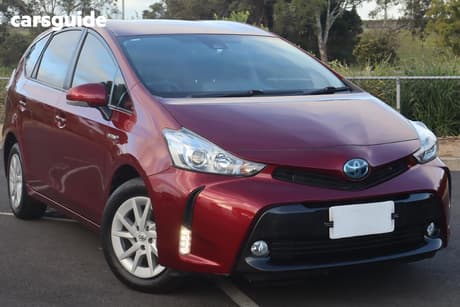 Red 2020 Toyota Prius V Wagon Hybrid