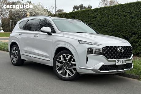 White 2022 Hyundai Santa FE Wagon Highlander Crdi (Awd)