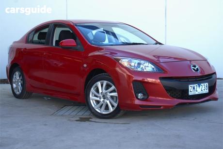 Red 2012 Mazda 3 Sedan Maxx Sport