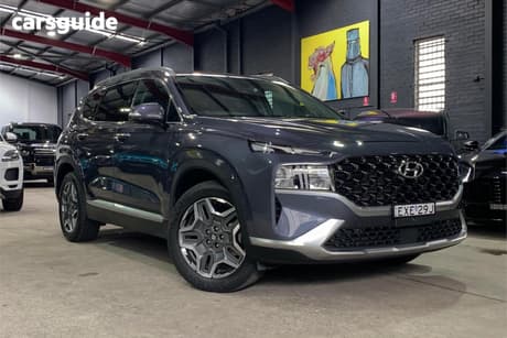 Blue 2022 Hyundai Santa FE Wagon Elite Hev (7 Seat)