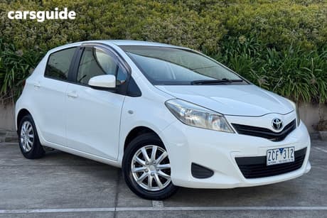 White 2012 Toyota Yaris Hatchback Yr
