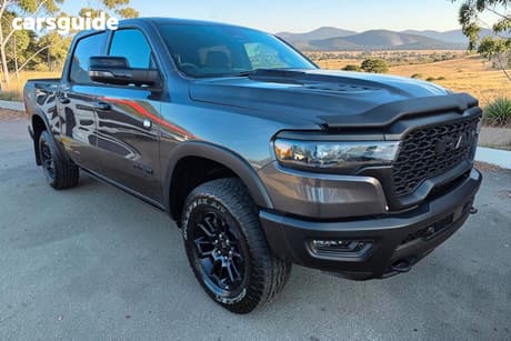 Grey 2025 RAM 1500 Crew Cab Utility Rebel Hurricane