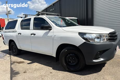 White 2017 Toyota Hilux Dual Cab Utility Workmate