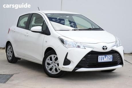 White 2019 Toyota Yaris Hatchback Ascent