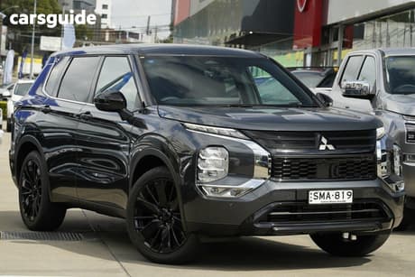 Grey 2026 Mitsubishi Outlander Wagon Black Edition 7 Seat (2Wd)