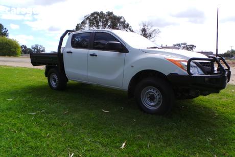 White 2013 Mazda BT-50 Dual Cab Chassis Xt (4X4)