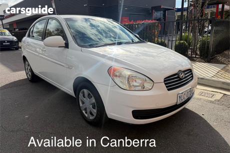 White 2007 Hyundai Accent Sedan 1.6