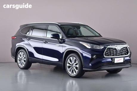 Blue 2021 Toyota Kluger Wagon Grande Hybrid Awd