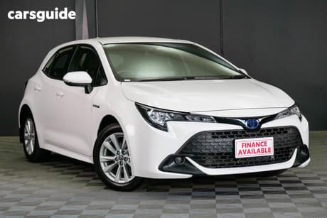 White 2025 Toyota Corolla Hatchback Ascent Sport Hybrid
