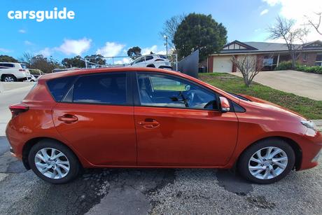 Orange 2017 Toyota Corolla Hatchback Ascent Sport