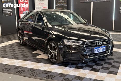 Black 2019 Audi A3 Sedan 40 Tfsi Quattro S Line Plus