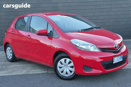 Red 2014 Toyota Yaris Hatchback Yr