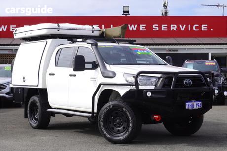White 2021 Toyota Hilux Double Cab Chassis Sr (4X4)