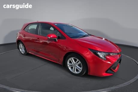 Red 2021 Toyota Corolla Hatchback Ascent Sport