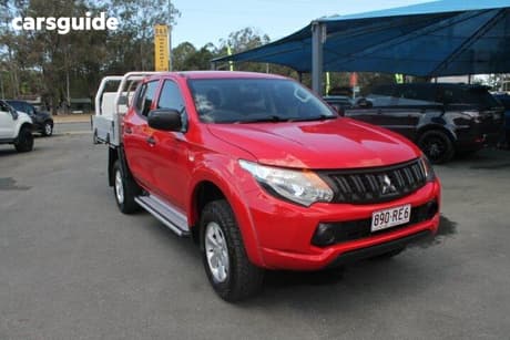 Red 2017 Mitsubishi Triton Dual Cab Utility Glx (4X4)