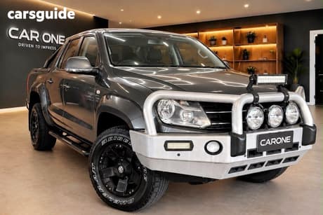 Grey 2014 Volkswagen Amarok Dual Cab Utility Tdi400 Highline (4X4)