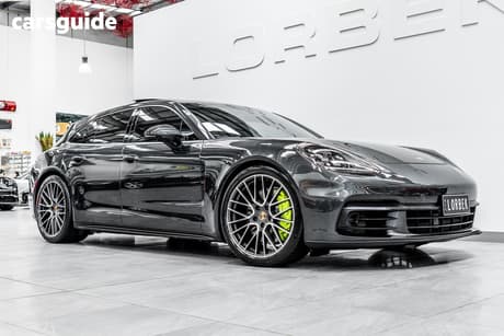 Grey 2018 Porsche Panamera Wagon 4 E-Hybrid Sport Turismo
