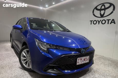 Blue 2025 Toyota Corolla Hatchback Ascent Sport Hybrid