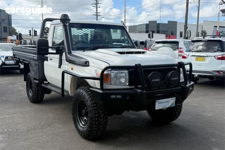 White 2019 Toyota Landcruiser Double Cab Chassis Workmate (4X4)