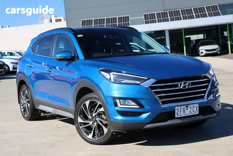 Blue 2020 Hyundai Tucson Wagon Highlander (Awd)