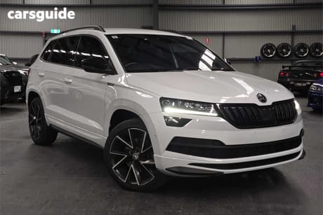 White 2021 Skoda Karoq Wagon 140Tsi Sportline (4X4)