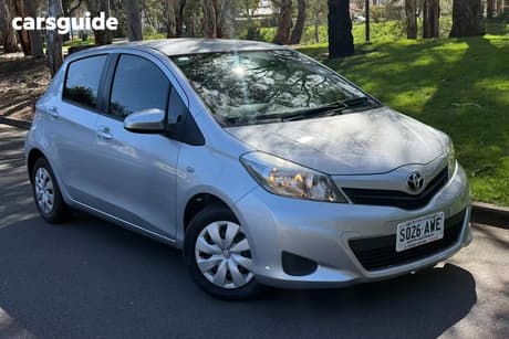 Silver 2013 Toyota Yaris Hatchback Yr