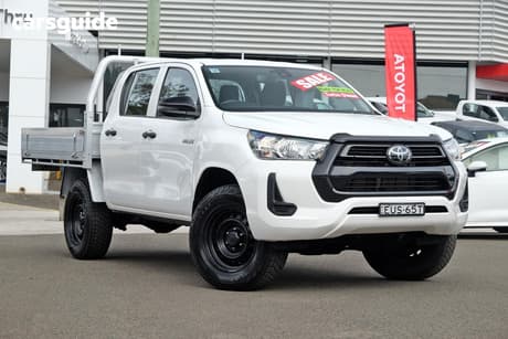 White 2022 Toyota Hilux Double Cab Pick Up Workmate Hi-Rider (4X2)