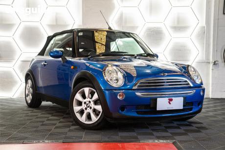 Blue 2006 Mini Cabrio Convertible COOPER F