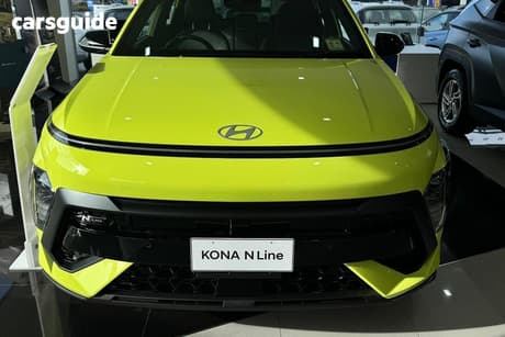 Yellow 2025 Hyundai Kona Wagon Hybrid Elite N Line