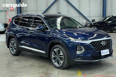 Blue 2019 Hyundai Santa FE Wagon Highlander Crdi Burg (Awd)