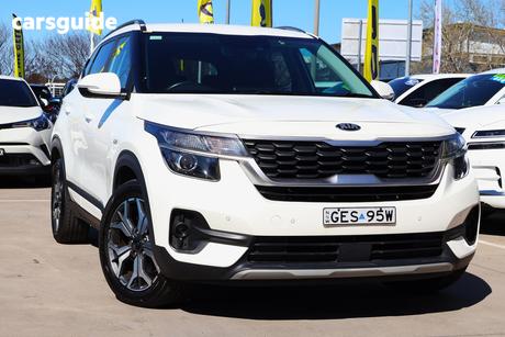 White 2020 Kia Seltos Wagon Sport+ (Awd)