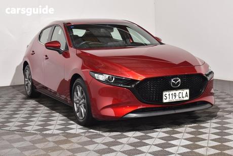 Red 2021 Mazda 3 Hatchback G20 Pure