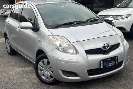Silver 2010 Toyota Yaris Hatchback Yr