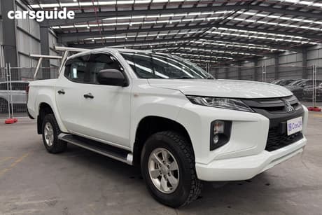 White 2019 Mitsubishi Triton Ute Tray GLX+ 4X4