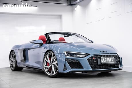 Grey 2021 Audi R8 Roadster V10 Spyder Rwd