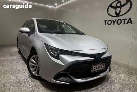 Silver 2025 Toyota Corolla Hatchback Ascent Sport Hybrid
