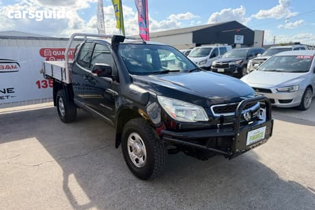 Black 2013 Holden Colorado Space Cab Chassis Lx (4X4)