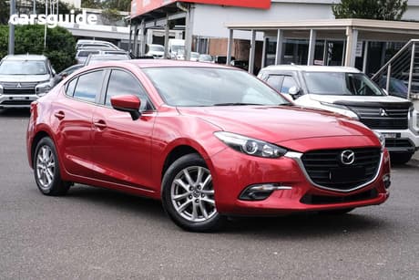 Red 2017 Mazda 3 Sedan Maxx